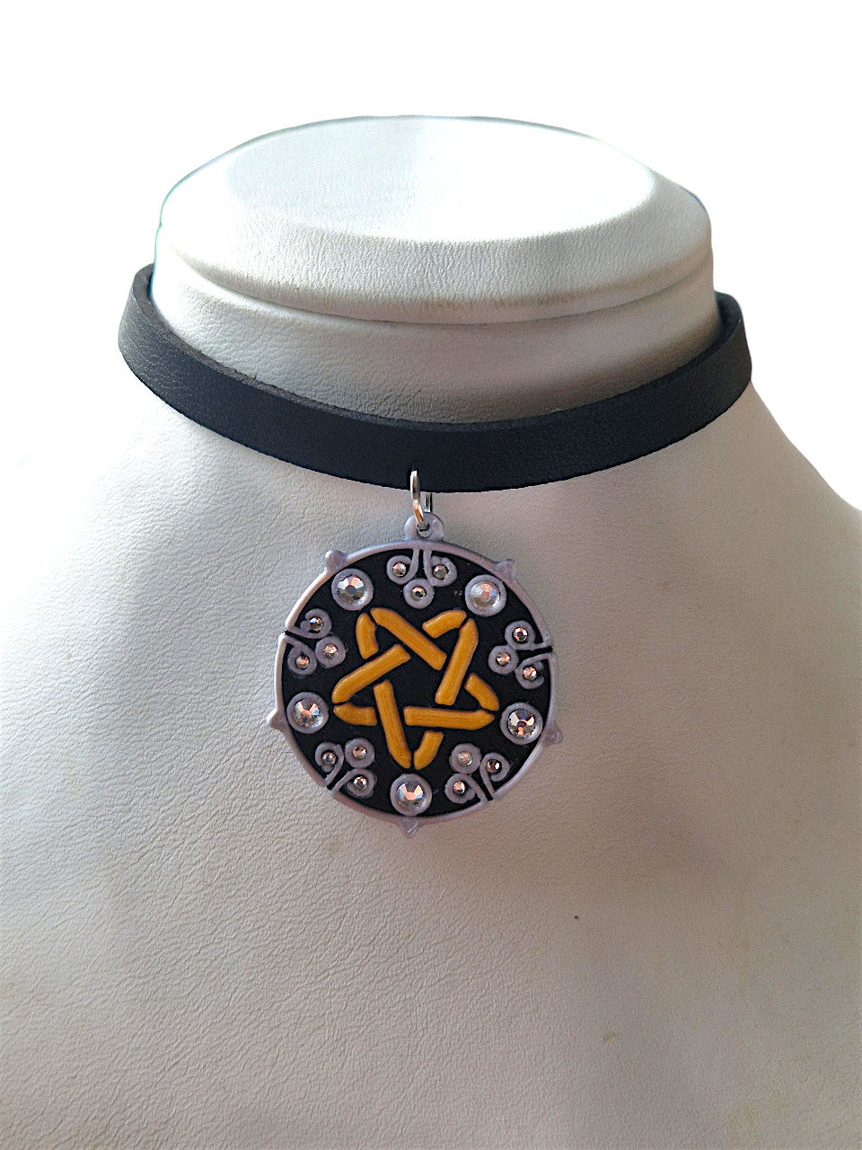 Yennefer cosplay necklace with rhinestones