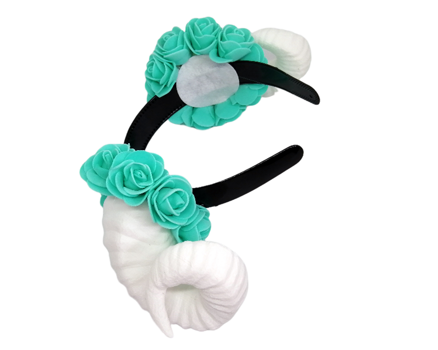 Cosplay Floral Ram Horns Headband