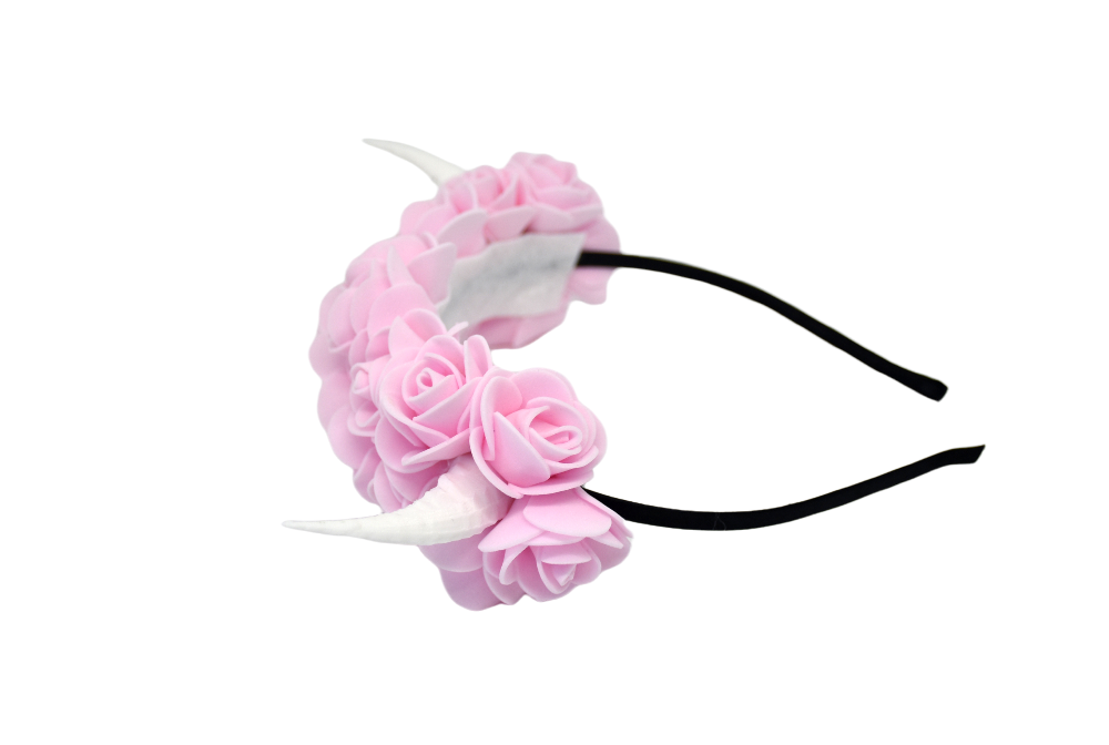 Gothic Horn Flower Headband