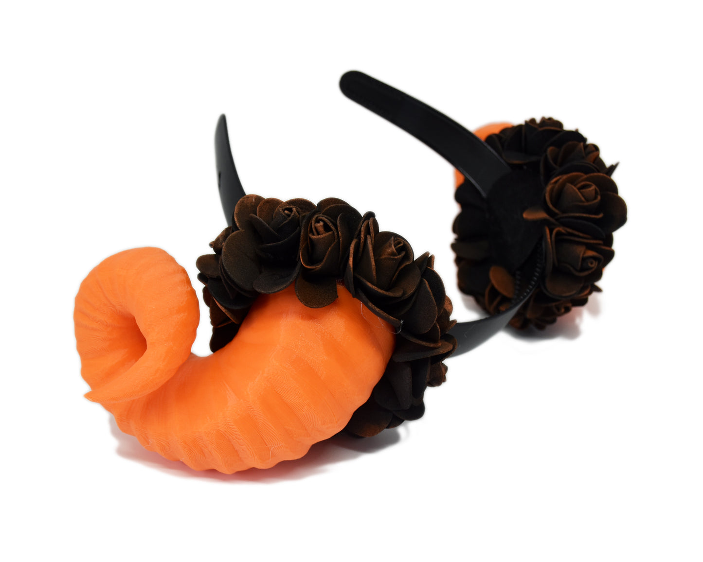 Cosplay Floral Ram Horns Headband