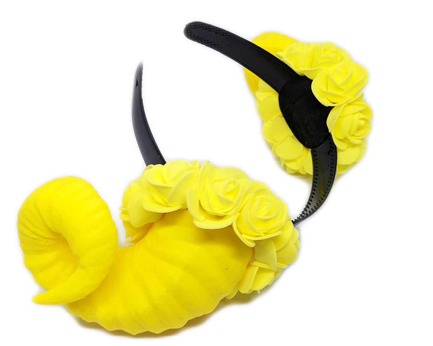 Cosplay Floral Ram Horns Headband