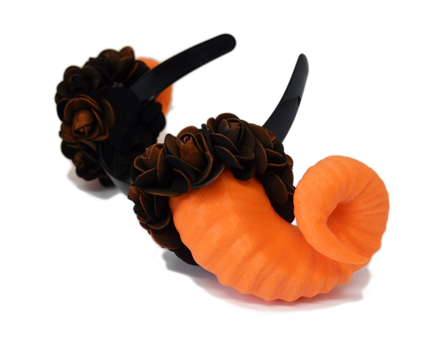 Cosplay Floral Ram Horns Headband