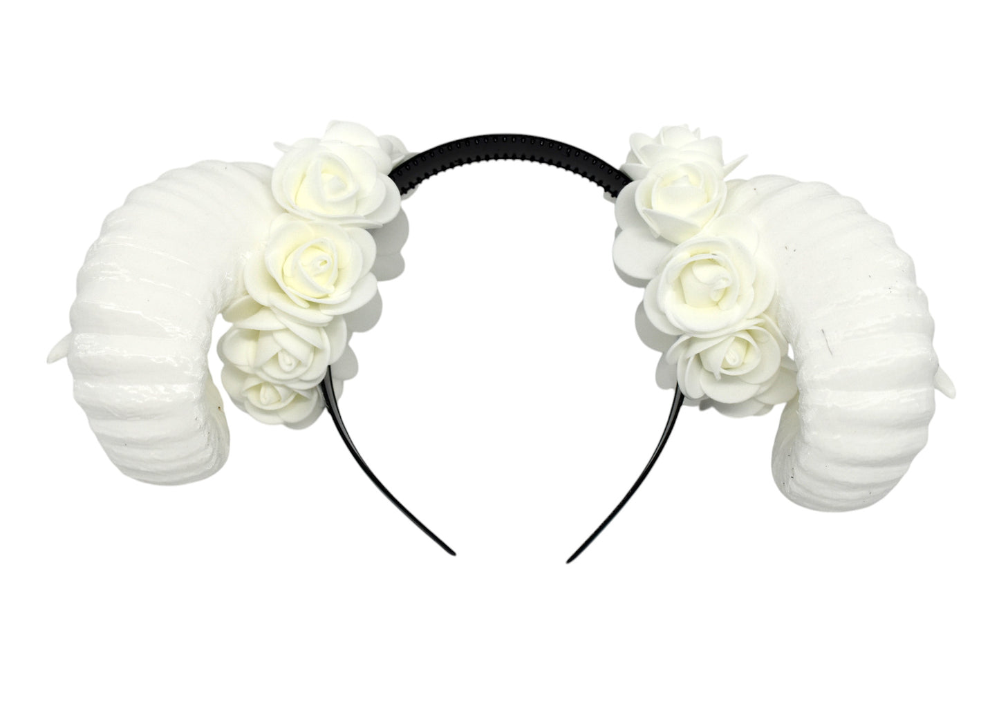 Cosplay Floral Ram Horns Headband