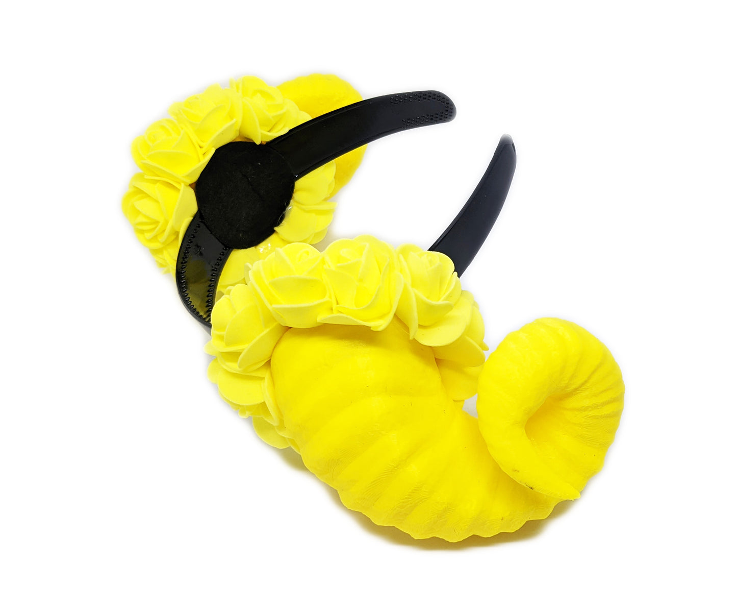 Cosplay Floral Ram Horns Headband