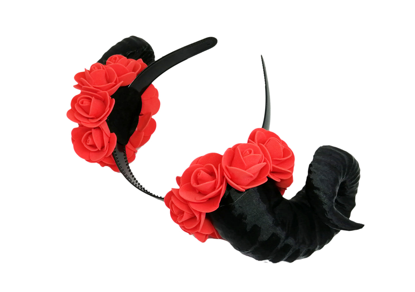Cosplay Floral Ram Horns Headband