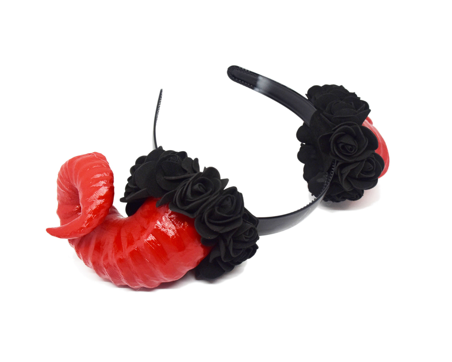 Cosplay Floral Ram Horns Headband