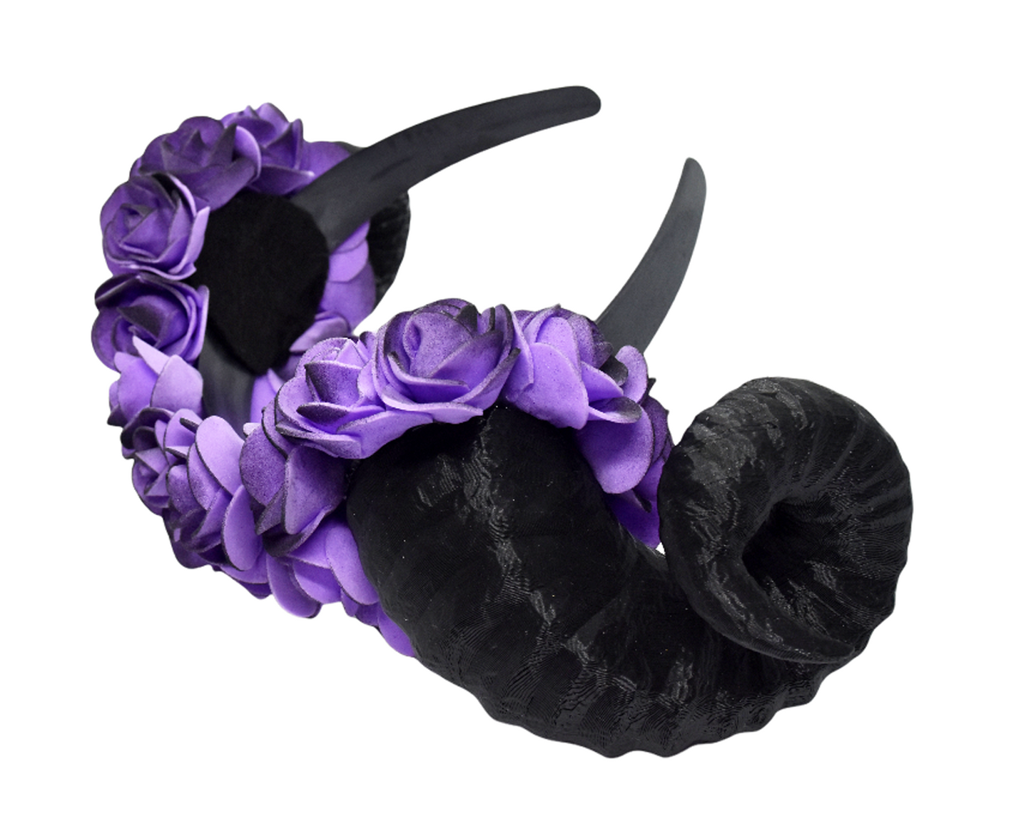 Cosplay Floral Ram Horns Headband
