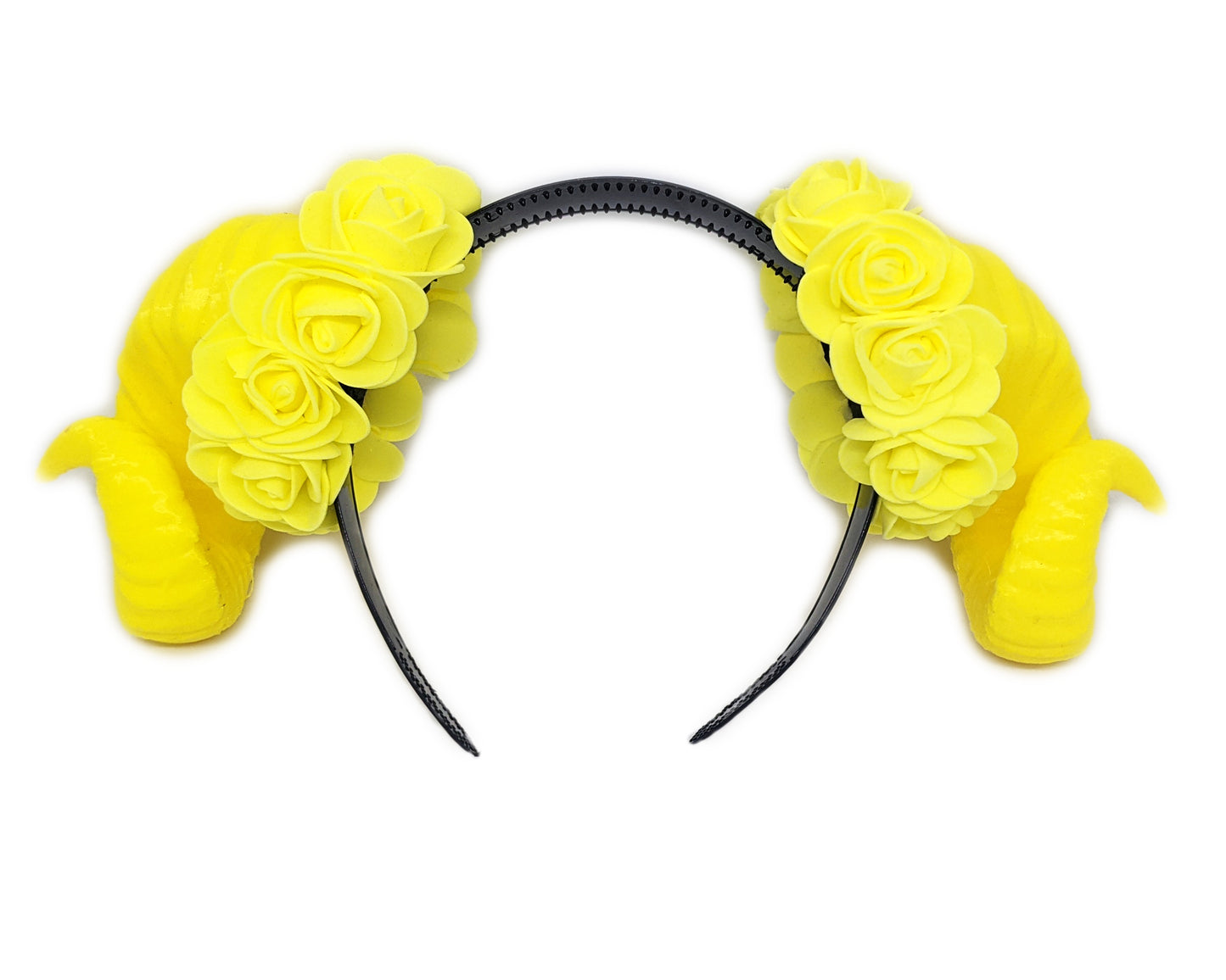 Cosplay Floral Ram Horns Headband
