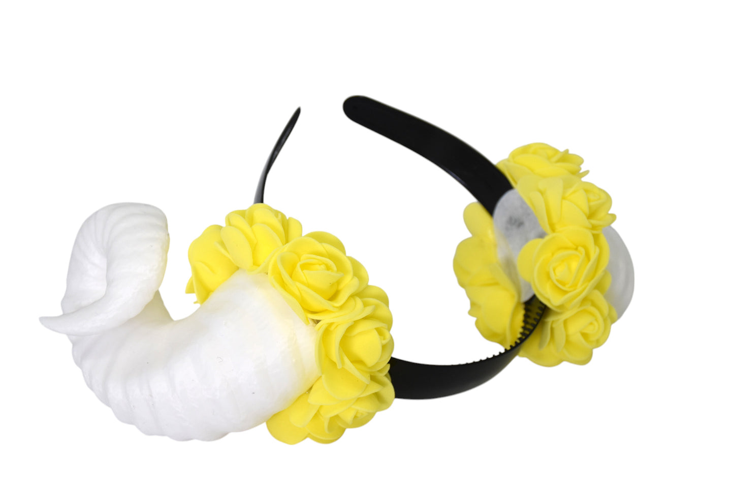 Cosplay Floral Ram Horns Headband