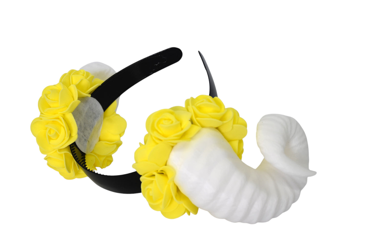 Cosplay Floral Ram Horns Headband