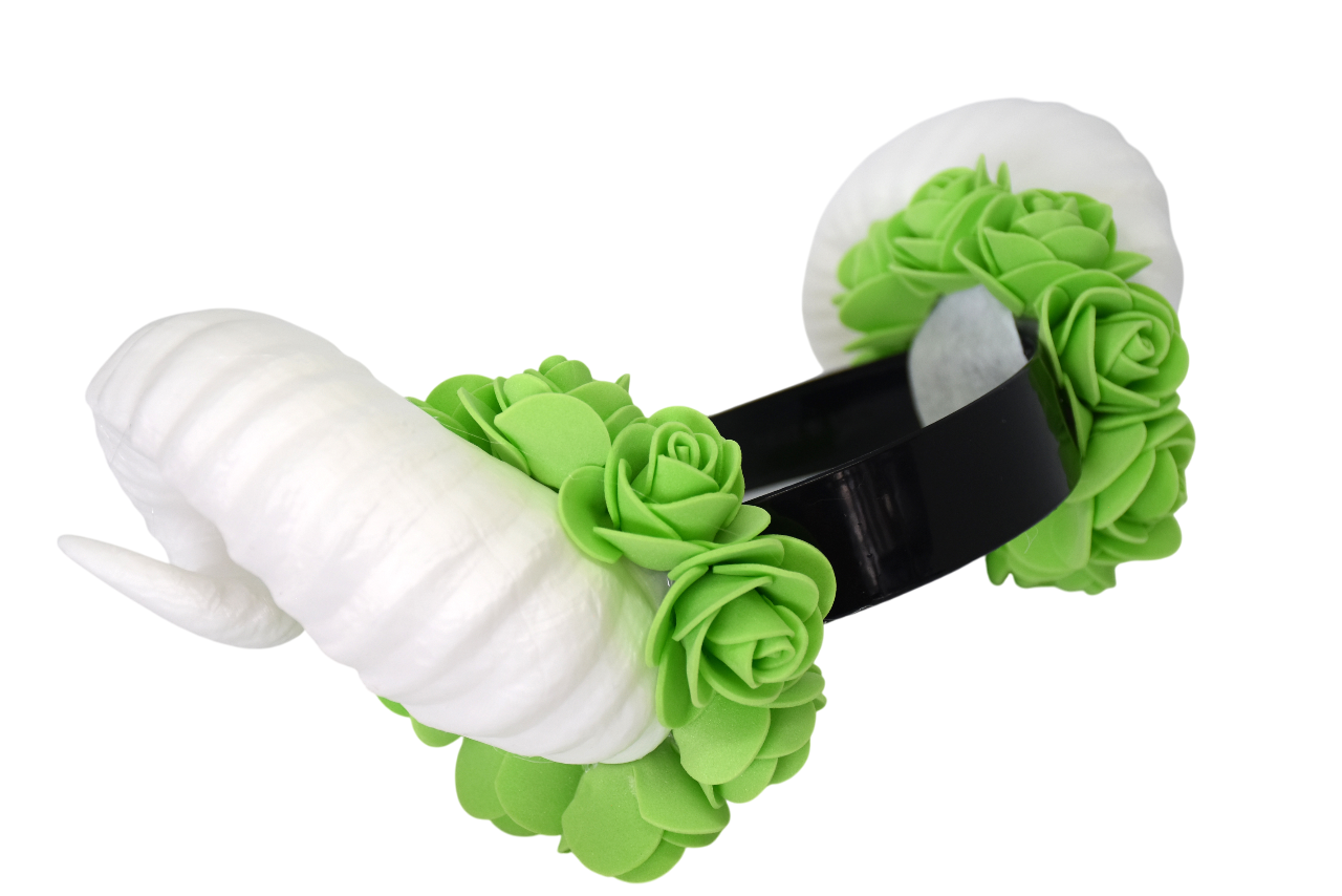 Cosplay Floral Ram Horns Headband