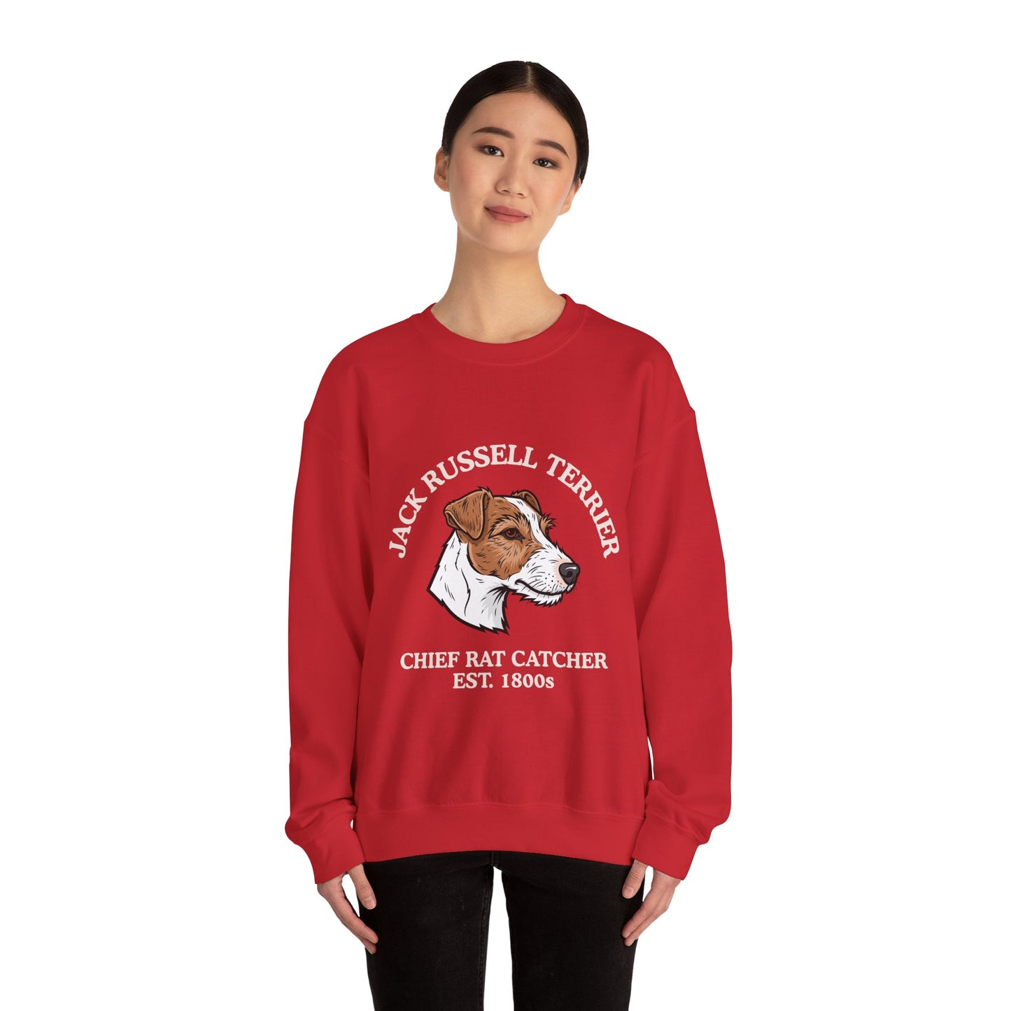 Funny Jack Russell Terrier Sweatshirt, JRT Mom Gift, Chief Rat Catcher Shirt, Parson Russell Crewneck, Vintage Farm Dog, Mens Dog Dad