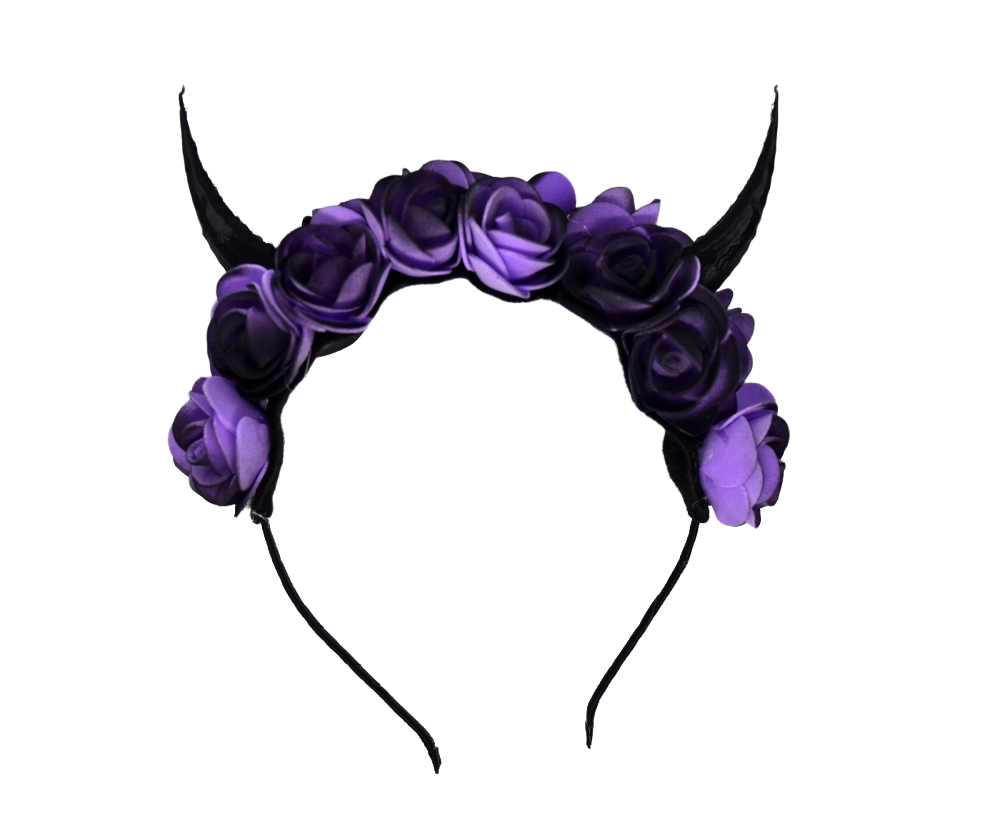 Gothic Horn Flower Headband
