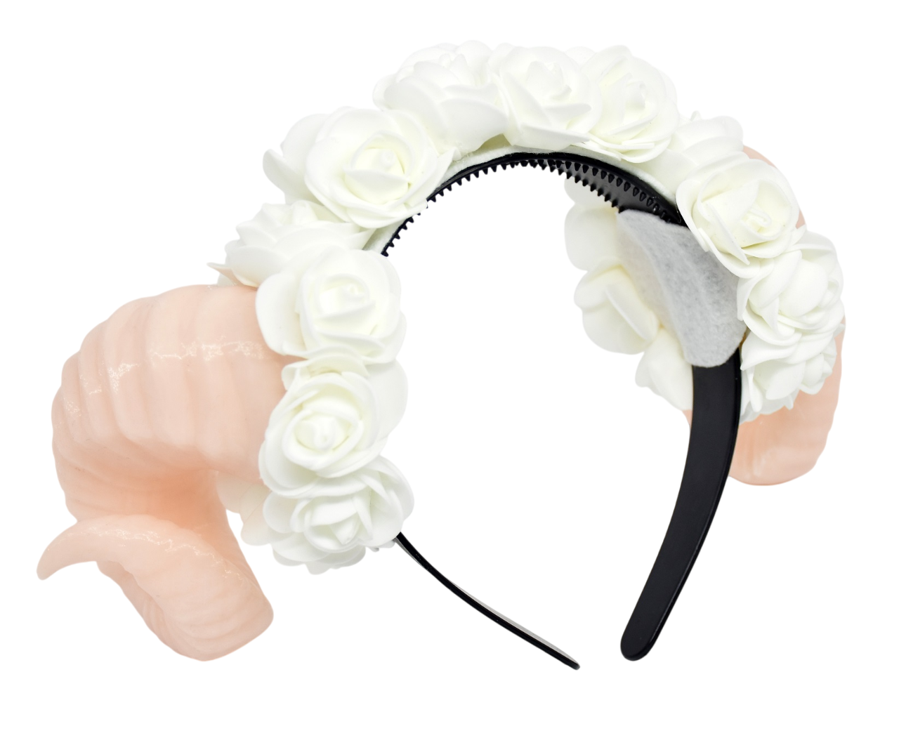 Cosplay Floral Ram Horns Headband