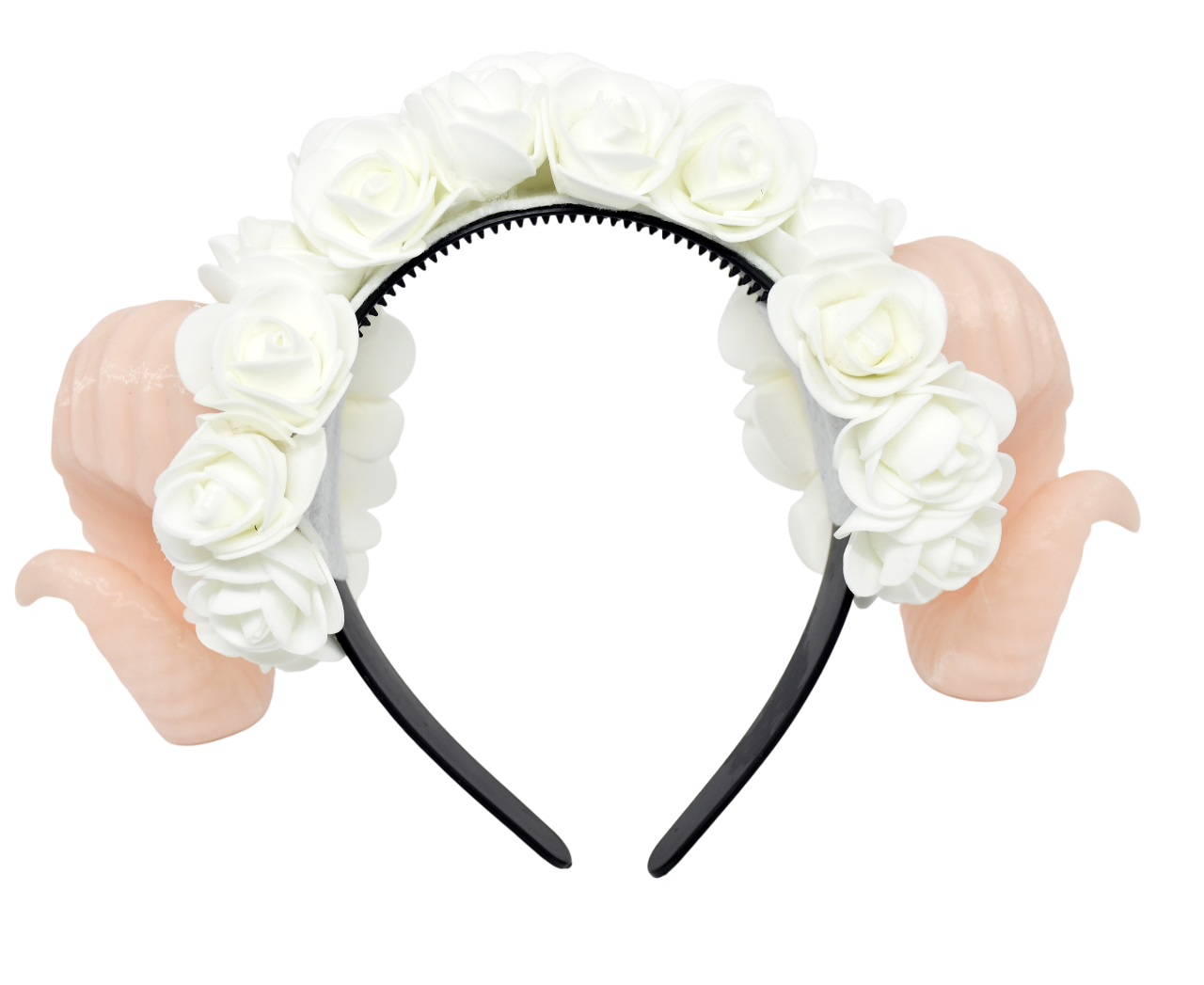 Cosplay Floral Ram Horns Headband
