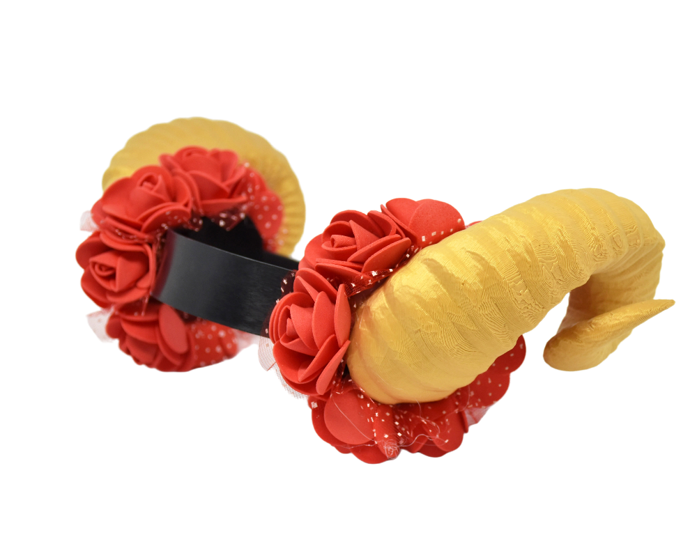 Cosplay Floral Ram Horns Headband
