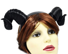 Load image into Gallery viewer, Black Ram Cosplay Horns (plain)
