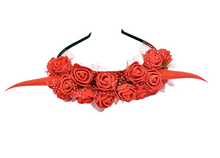 Load image into Gallery viewer, Demon Horns Headband - red
