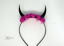 Load image into Gallery viewer, Demon Horns Headband - hot pink
