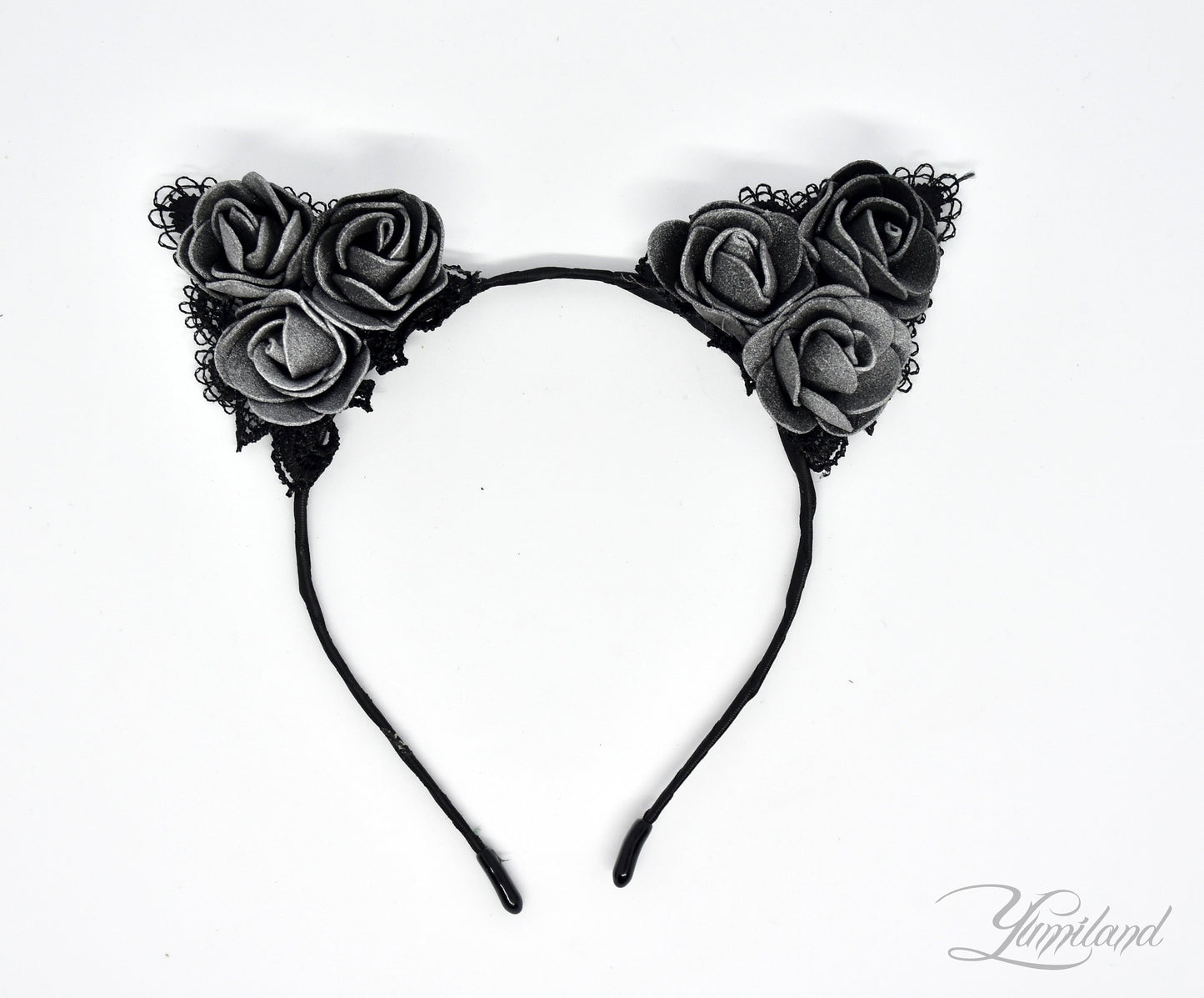Huge cute black lace cat ears