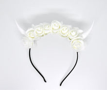 Load image into Gallery viewer, Demon Horns Headband - white
