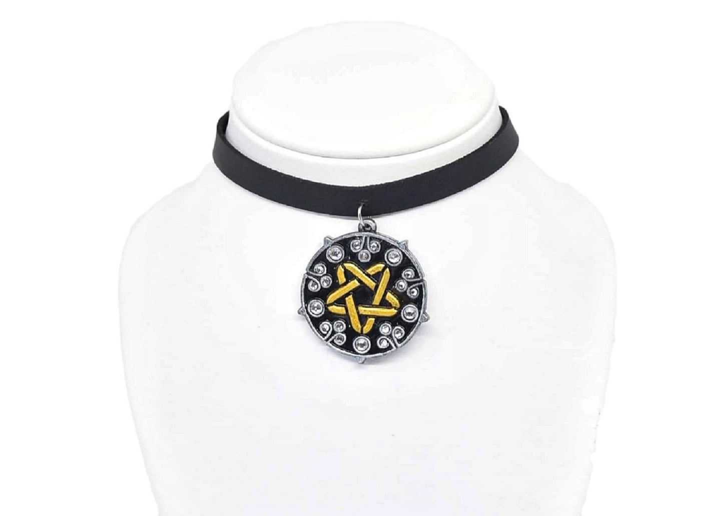 Yennefer cosplay necklace with rhinestones