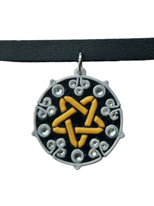 Yennefer cosplay necklace with rhinestones