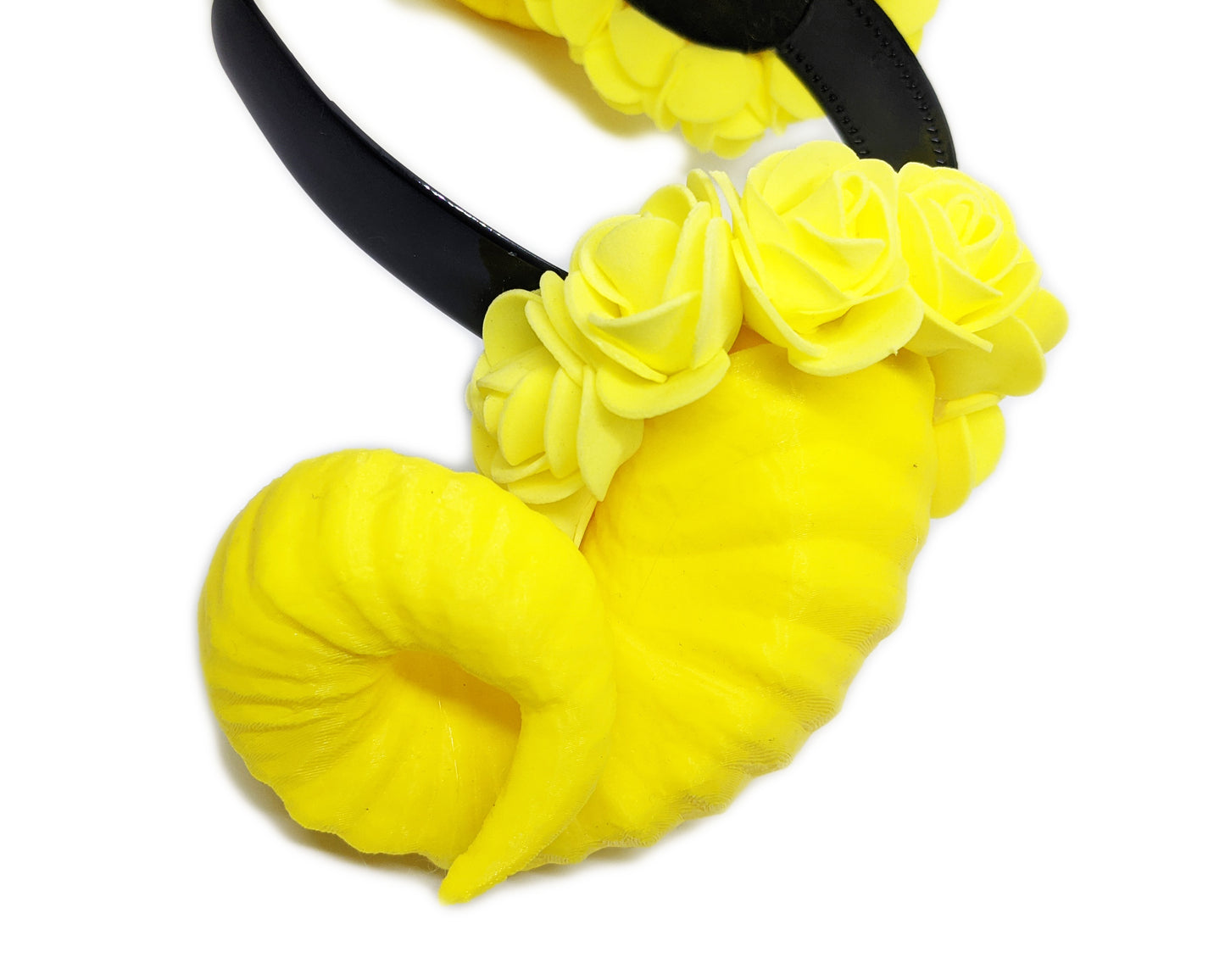 Cosplay Floral Ram Horns Headband