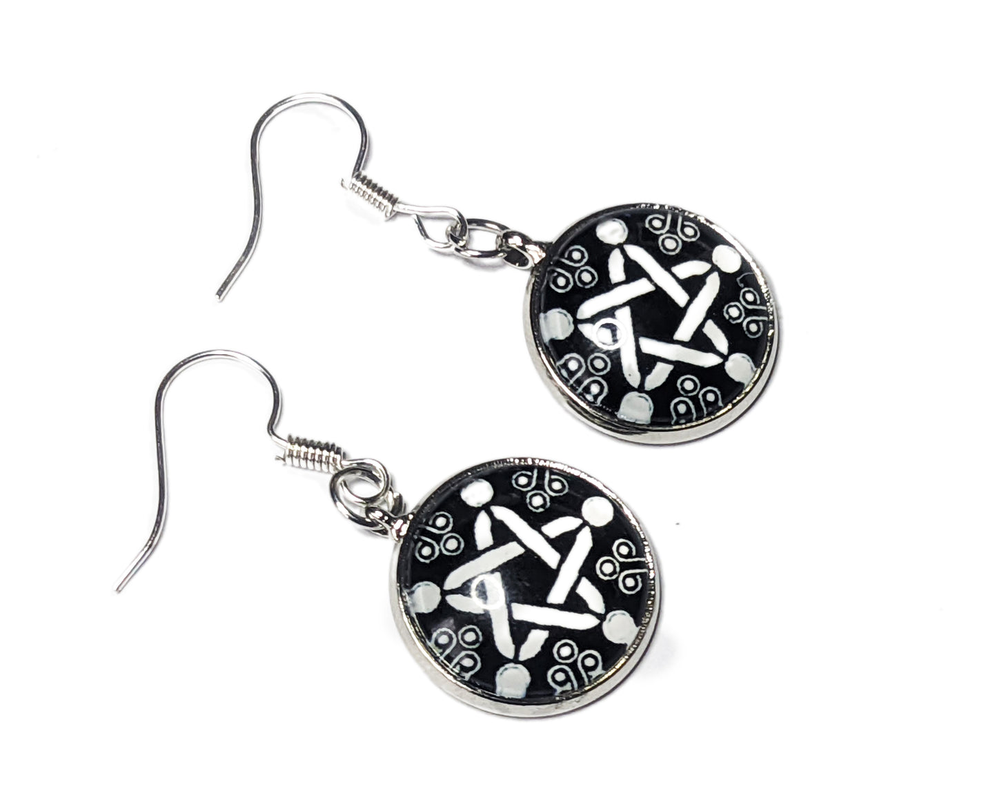 Yennefer-Inspired Glass Cabochon Earrings