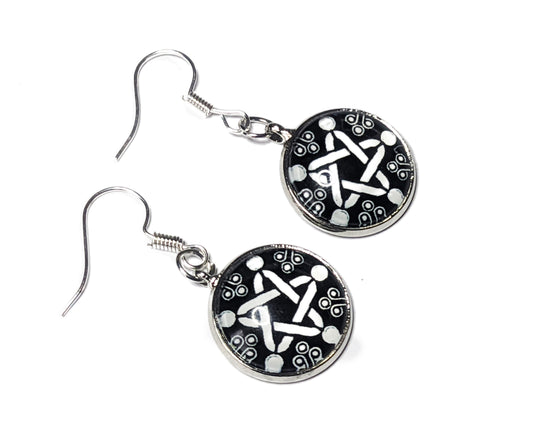 Yennefer-Inspired Glass Cabochon Earrings