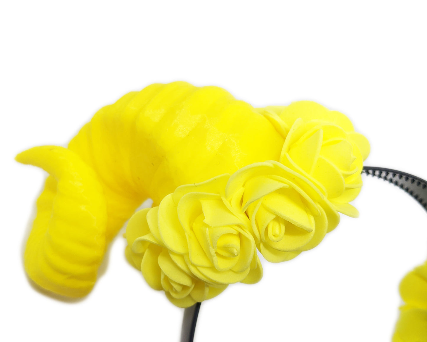 Cosplay Floral Ram Horns Headband