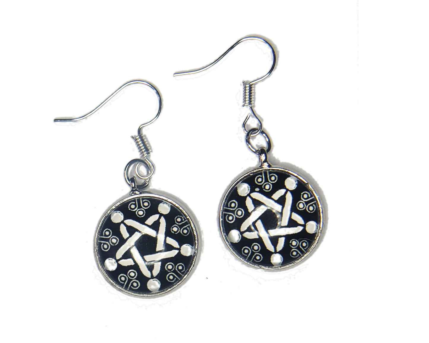 Yennefer-Inspired Glass Cabochon Earrings
