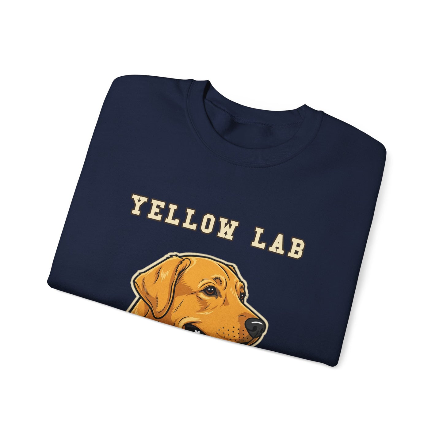 Labrador Sweatshirt, Yellow Lab Crewneck in Golden Yellow