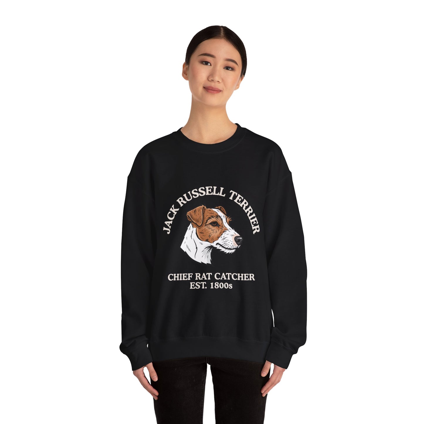 Funny Jack Russell Terrier Sweatshirt, JRT Mom Gift, Chief Rat Catcher Shirt, Parson Russell Crewneck, Vintage Farm Dog, Mens Dog Dad