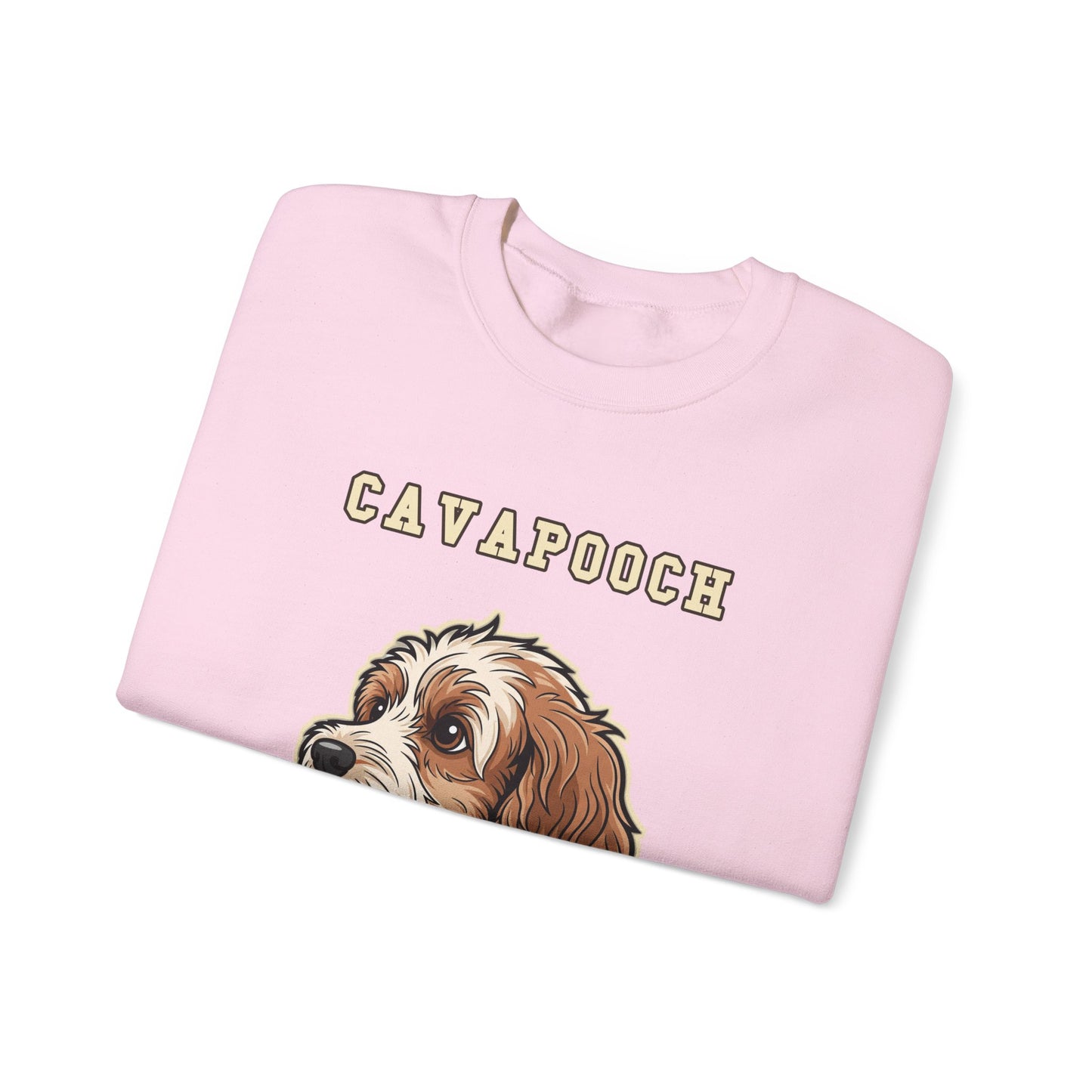 Cavapoo Gift Sweatshirt, Cavoodle Crewneck in Soft Wavy Coat