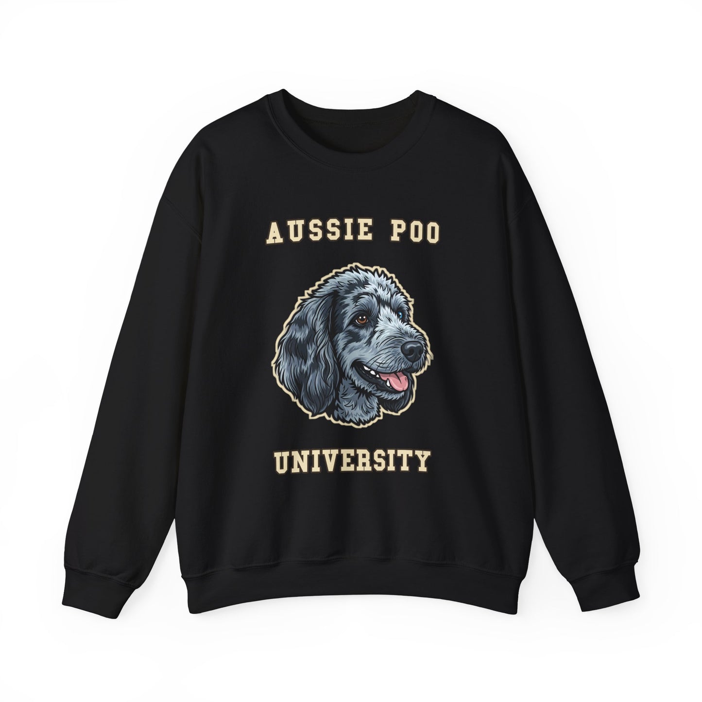 Aussiedoodle Sweatshirt, Aussie Poo Crewneck in Merle Pattern