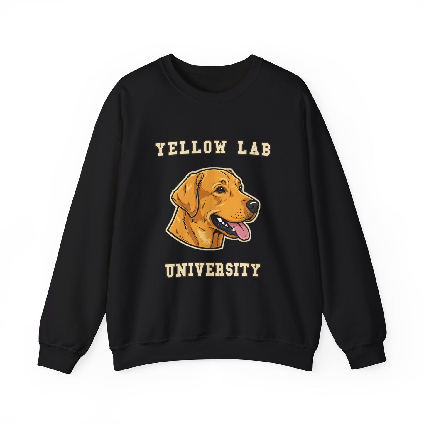 Labrador Sweatshirt, Yellow Lab Crewneck in Golden Yellow
