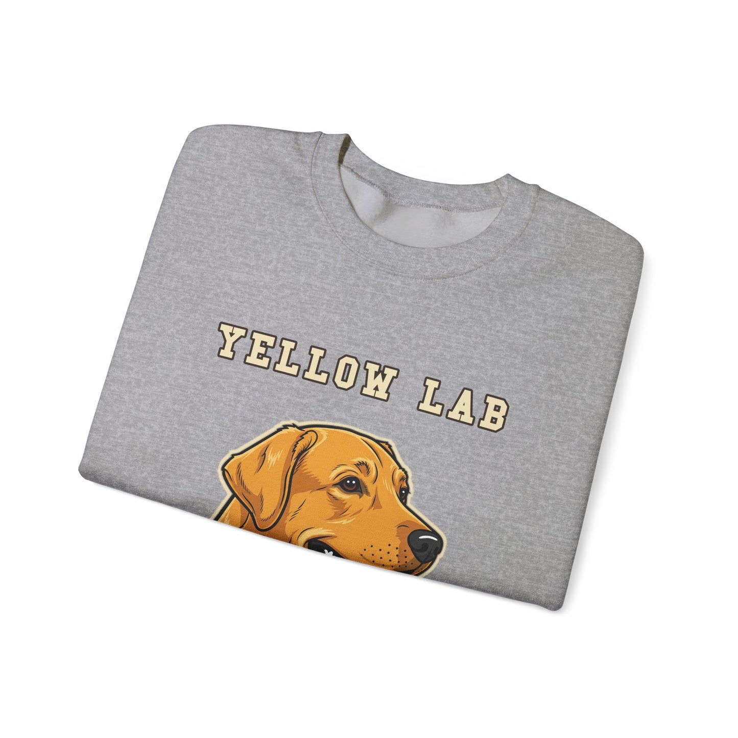 Labrador Sweatshirt, Yellow Lab Crewneck in Golden Yellow