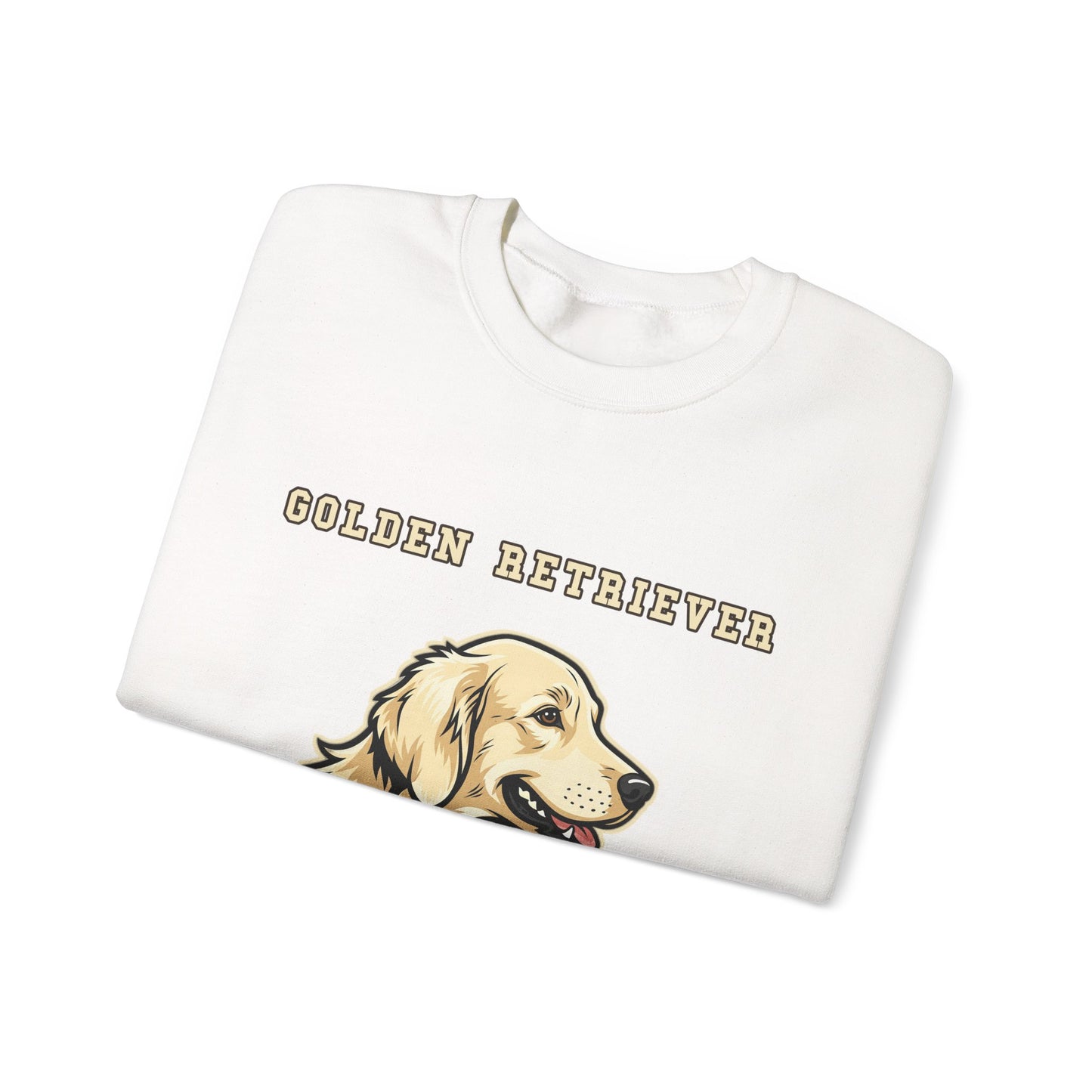 English Cream Golden Retriever Sweatshirt, Cream Golden Crewneck in Platinum Cream