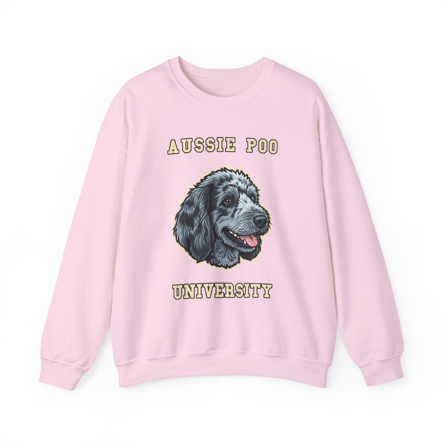 Aussiedoodle Sweatshirt, Aussie Poo Crewneck in Merle Pattern