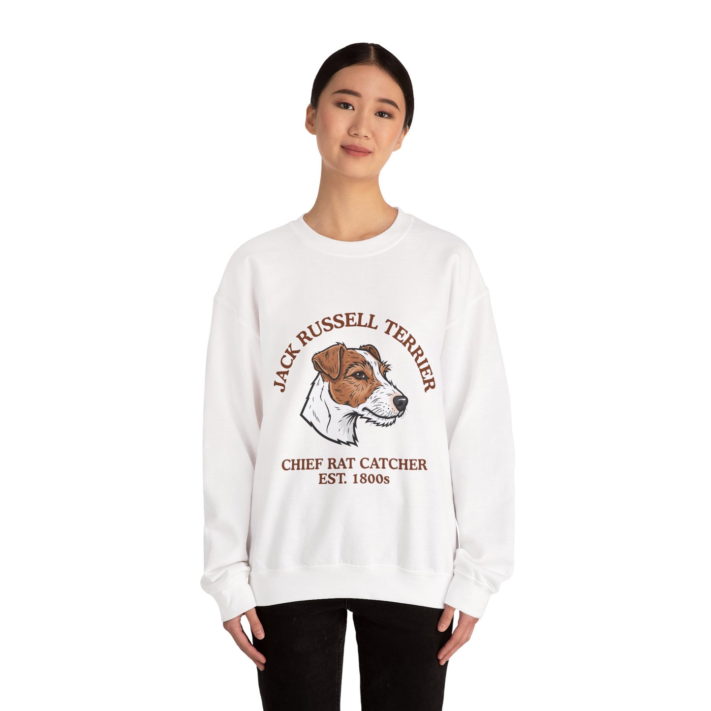 Funny Jack Russell Terrier Sweatshirt, JRT Mom Gift, Chief Rat Catcher Shirt, Parson Russell Crewneck, Vintage Farm Dog, Mens Dog Dad