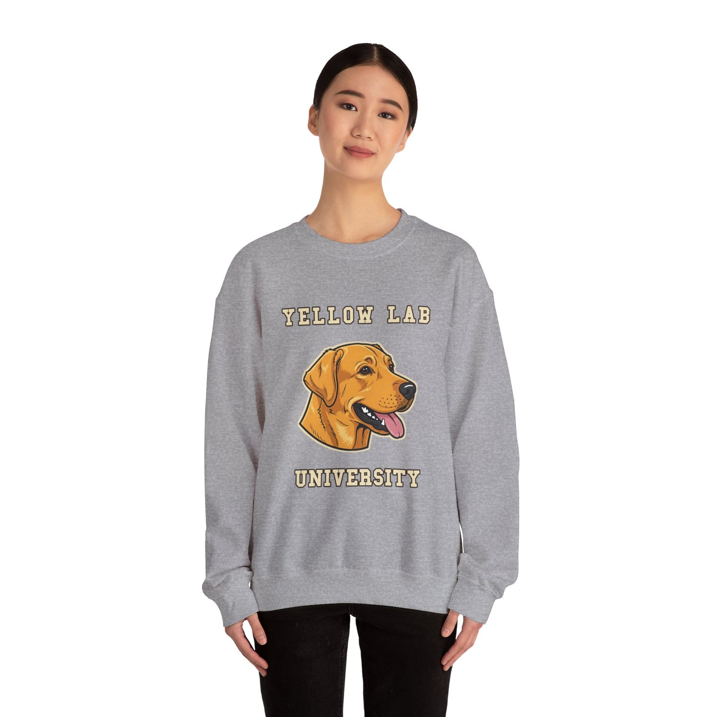 Labrador Sweatshirt, Yellow Lab Crewneck in Golden Yellow