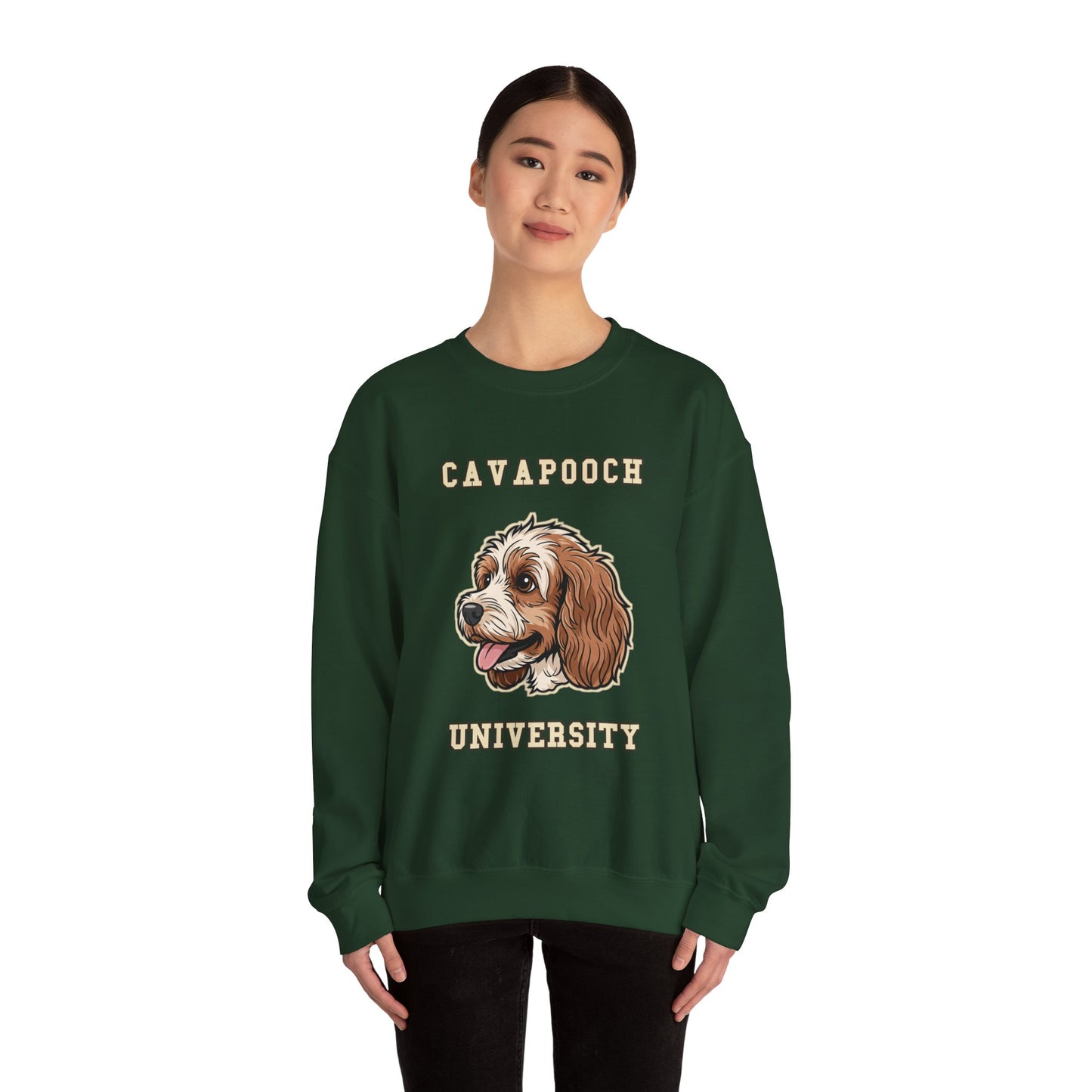 Cavapoo Gift Sweatshirt, Cavoodle Crewneck in Soft Wavy Coat