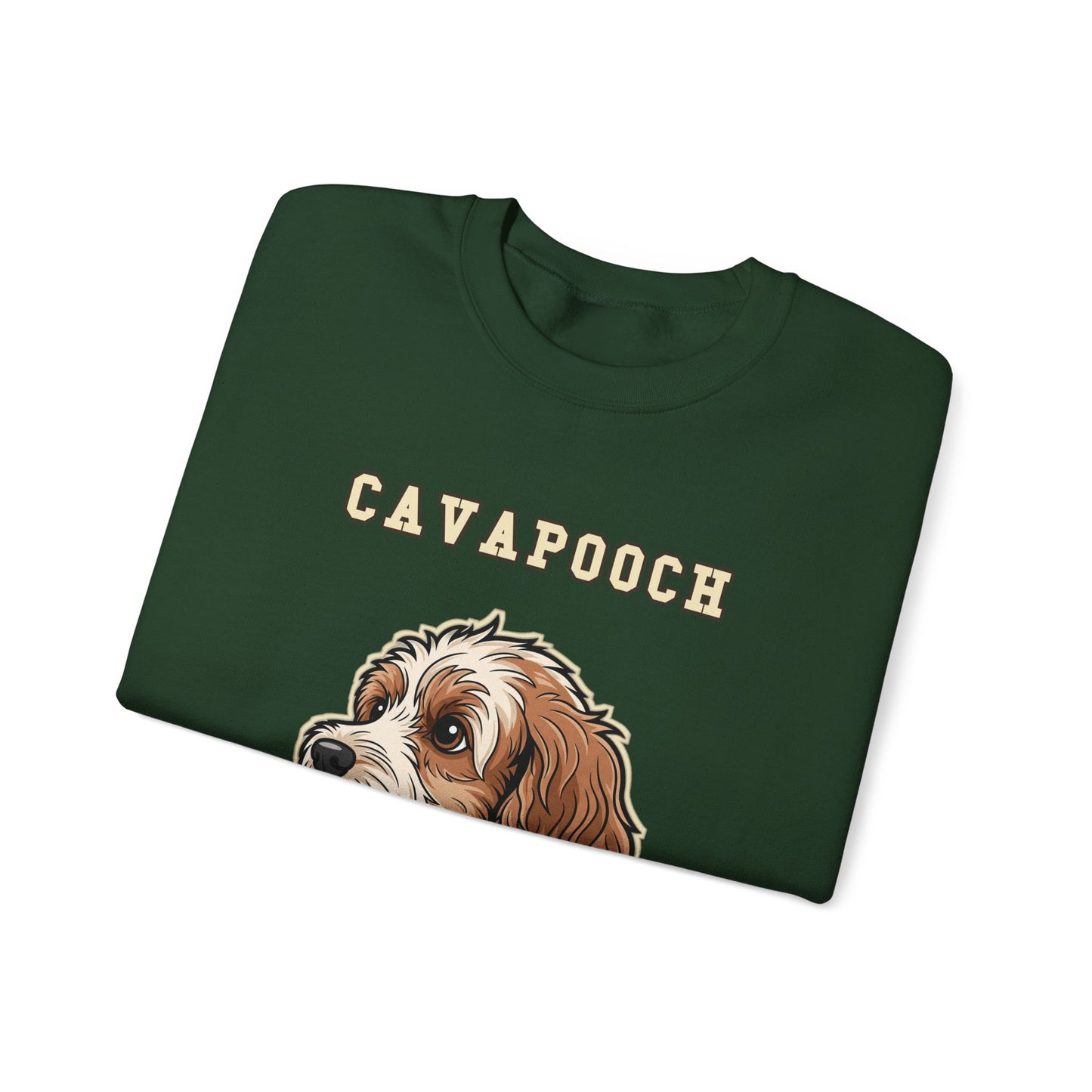 Cavapoo Gift Sweatshirt, Cavoodle Crewneck in Soft Wavy Coat