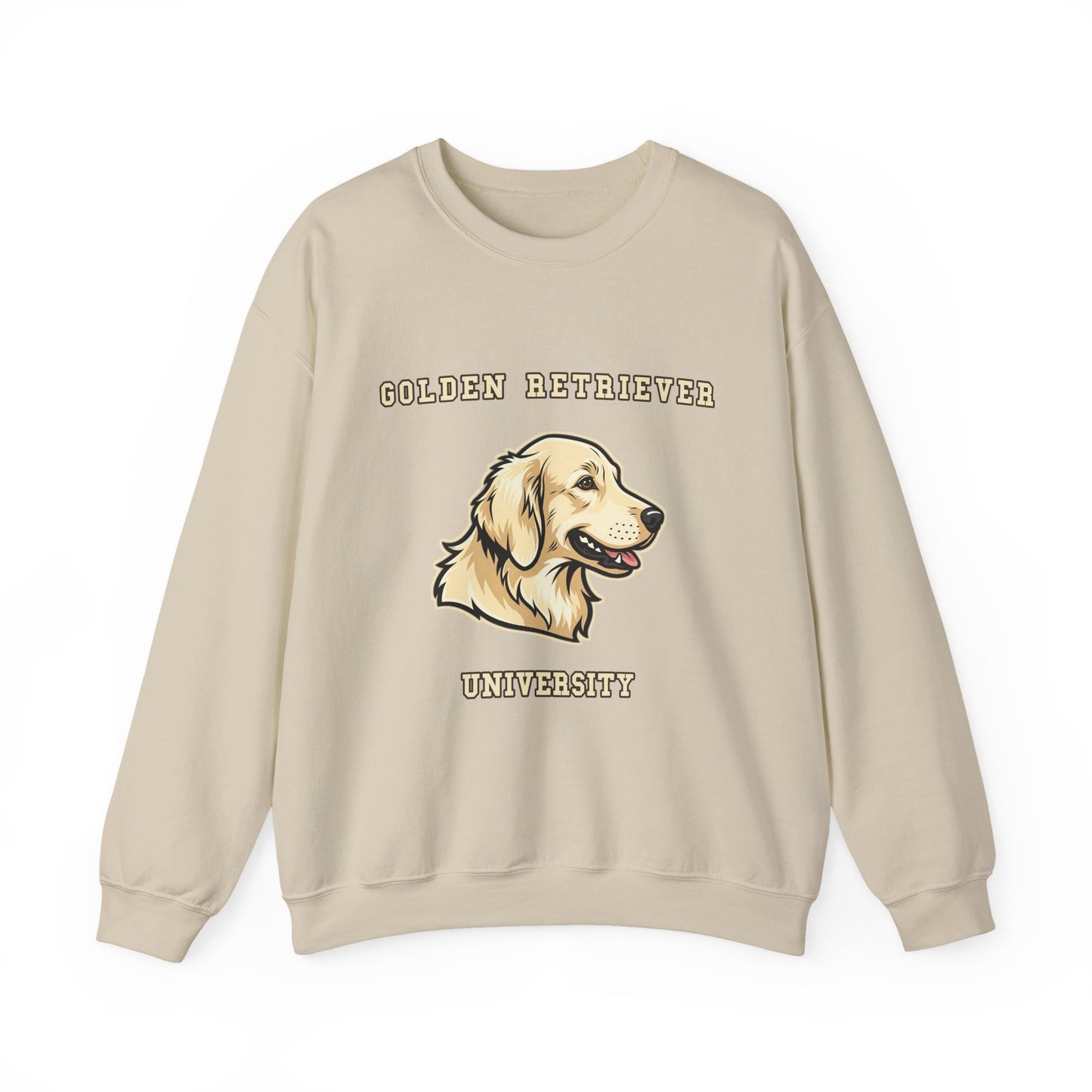 English Cream Golden Retriever Sweatshirt, Cream Golden Crewneck in Platinum Cream