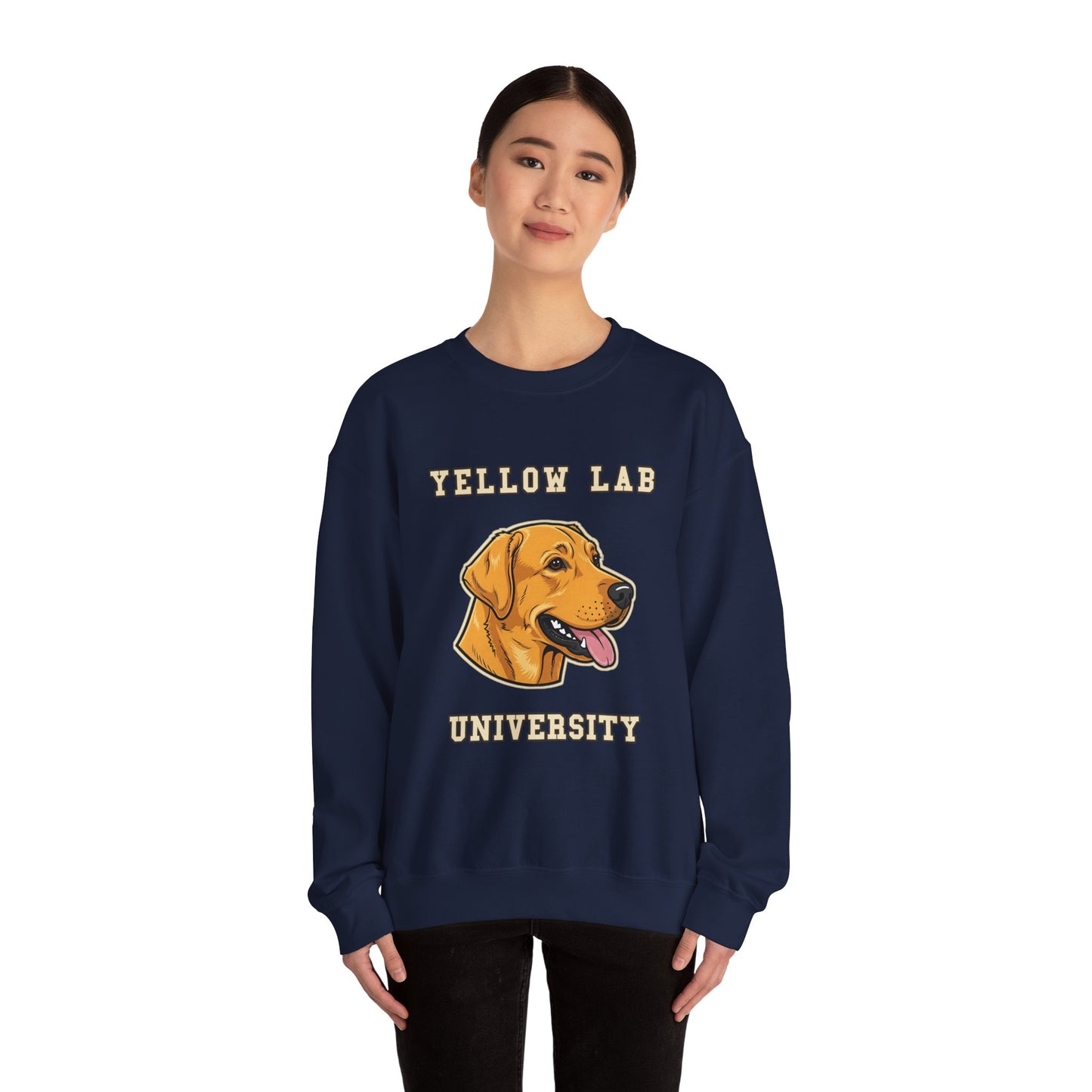 Labrador Sweatshirt, Yellow Lab Crewneck in Golden Yellow