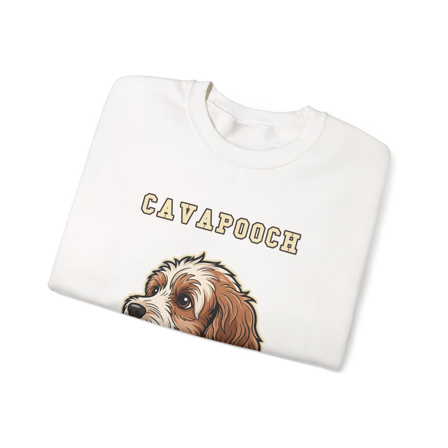 Cavapoo Gift Sweatshirt, Cavoodle Crewneck in Soft Wavy Coat