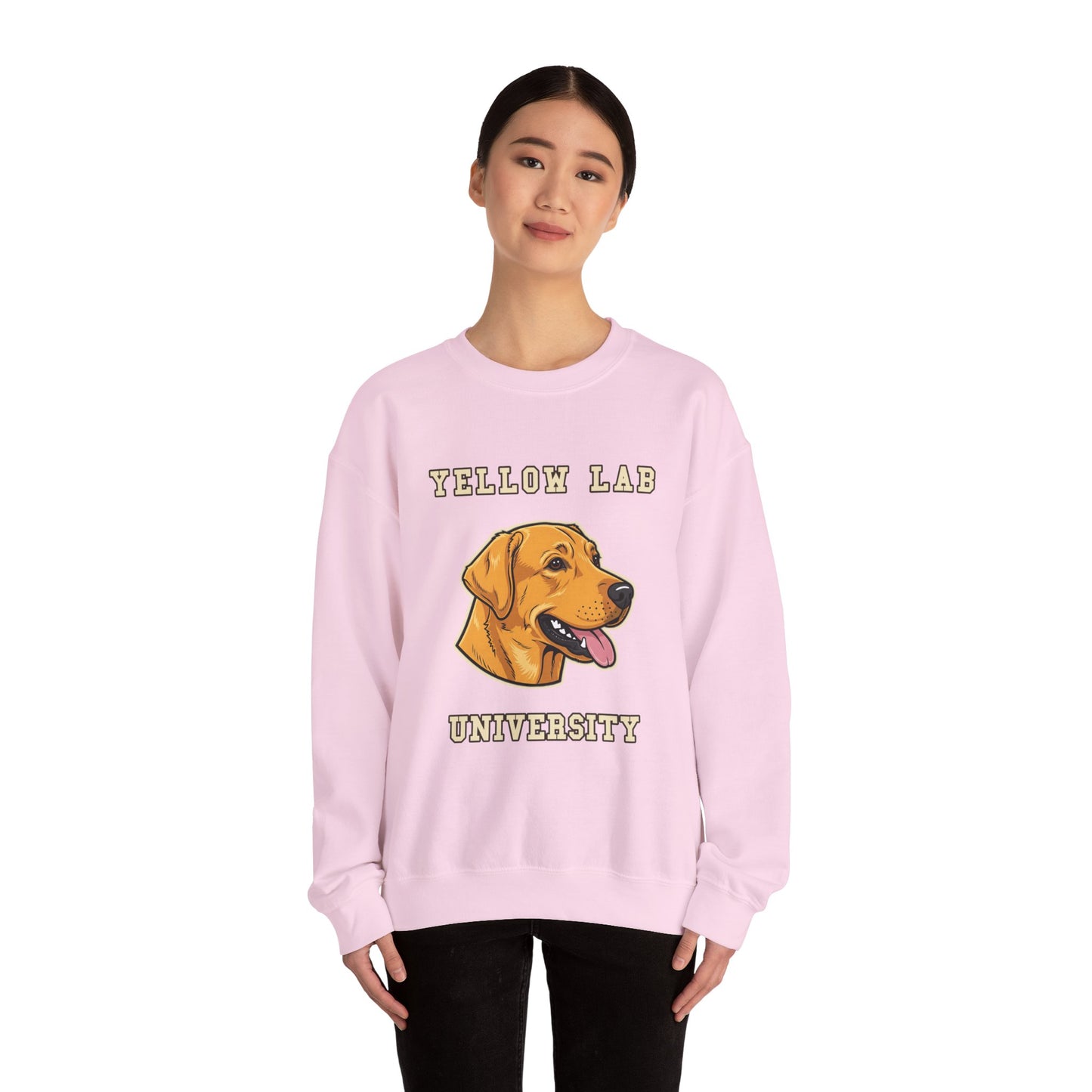 Labrador Sweatshirt, Yellow Lab Crewneck in Golden Yellow