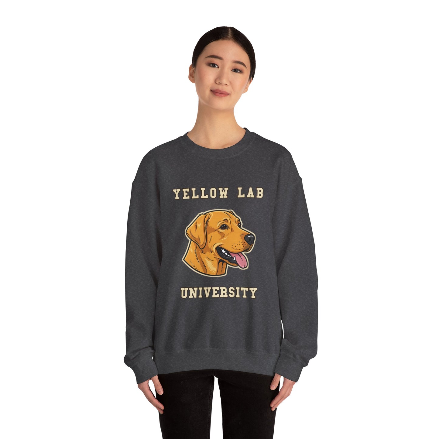 Labrador Sweatshirt, Yellow Lab Crewneck in Golden Yellow