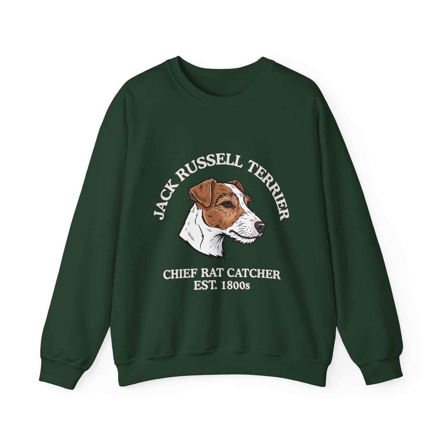 Funny Jack Russell Terrier Sweatshirt, JRT Mom Gift, Chief Rat Catcher Shirt, Parson Russell Crewneck, Vintage Farm Dog, Mens Dog Dad